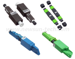 MPO / MU / E2000 Atenuador fijo de fibra óptica macho-hembra, 1dB ~ 25dB