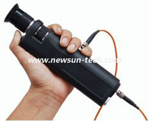 NS-HHM04 Microscopio de inspección de fibra óptica portátil 400X con adaptadores de 2.5 mm y 1.25 mm para conectores LC / SC / ST / FC