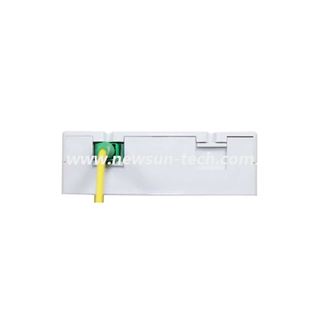 NSTB2-011 Mini 2 puerto Caja de terminación FTTH 86 * 86mm Outlet de pared de fibra óptica con obturador