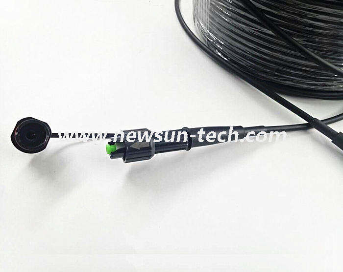 Cable de conexión FTTA reforzado con fibra óptica mini SC resistente al agua