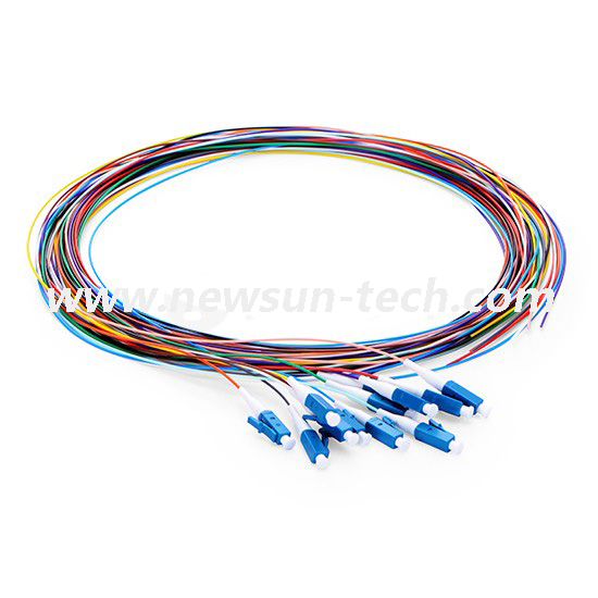 12 fibras LC / SC / FC / ST sin encapsular / manojo de coletas de fibra óptica