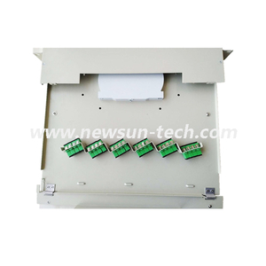 NSTB-Z24D Fibra óptica 1U ODF 19 "Panel de parches de montaje en rack con puerta